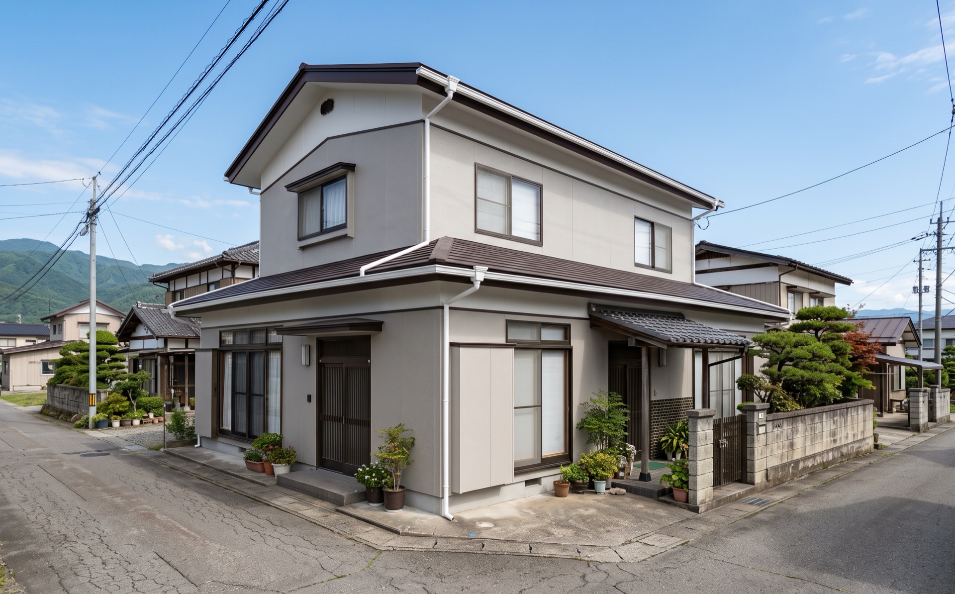 塗り替えを終えた家の外壁
